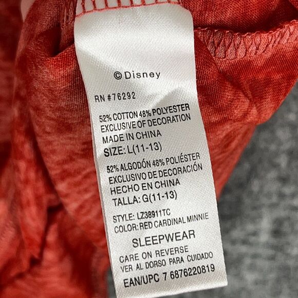 Minnie Mouse Shirt Women's L Disney Sleepwear Red Burnout Short Sleeves "Own It" - Picture 5 of 9